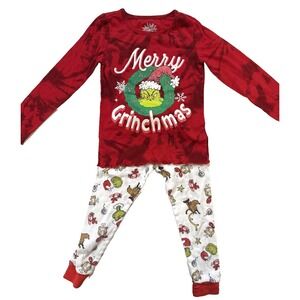 Carter's The Grinch Pajamas Toddler‎ 4T 4/5 Red White 2 Piece Merry Grinchmas
